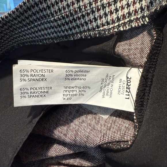 Dex Brown Black Cream Patterned Pants New W: 15” I: 29” R: 11 - Picture 7 of 7